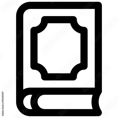 Grimoire. Editable stroke vector icon.