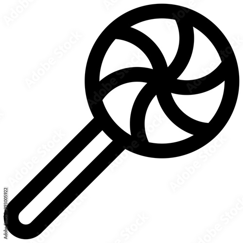 Lollipop. Editable stroke vector icon.
