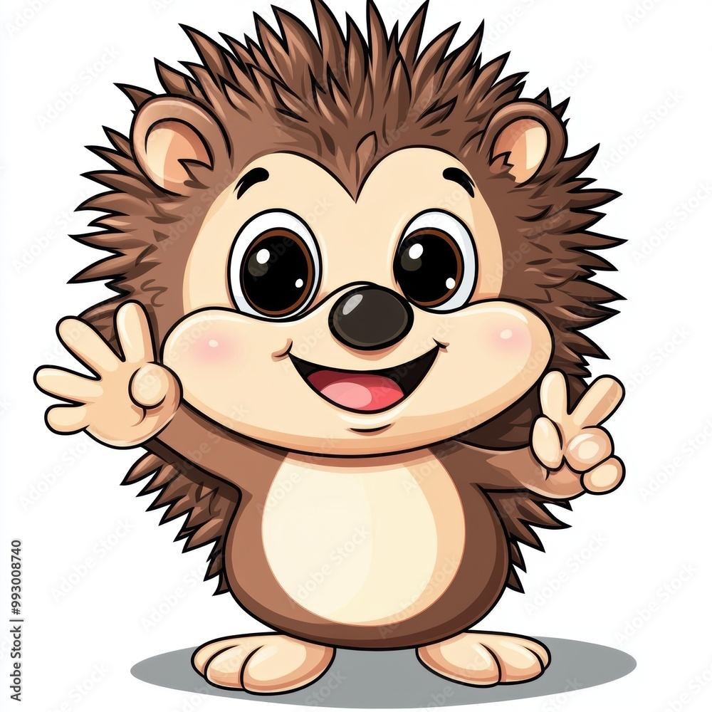 Cute Hedgehog Cartoon. Cute Hedgehog Cartoon.