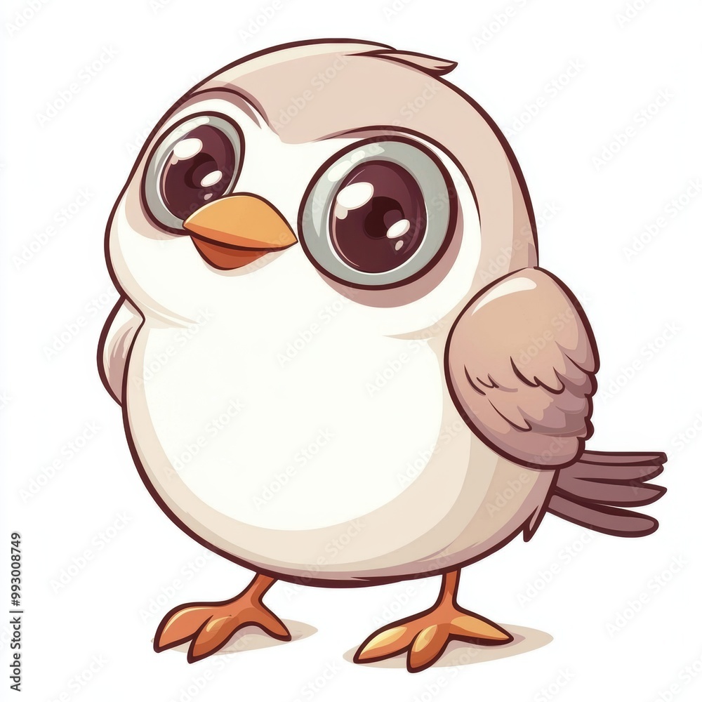 Fototapeta premium Cute Cartoon Bird.
