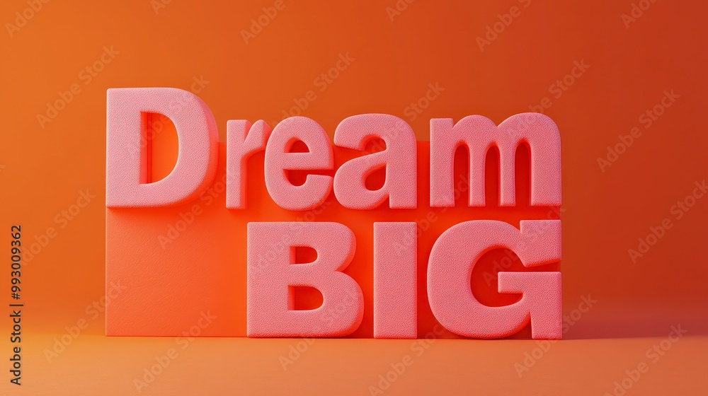 Motivational message in bold pink letters on orange background for inspiration Motivational message in bold pink letters on orange background for inspiration