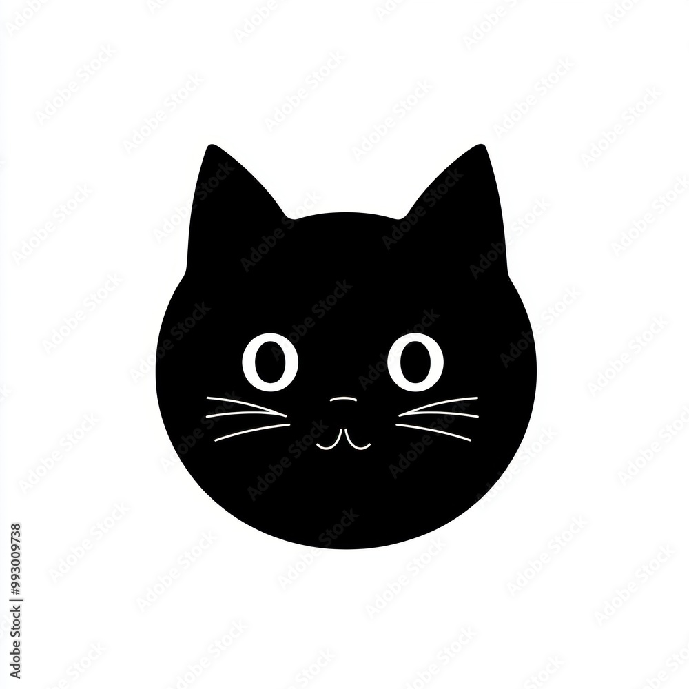 Cute Cat Face Icon. Cute Cat Face Icon.
