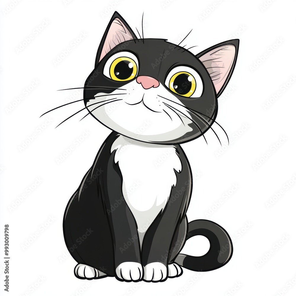 Obraz premium Cute Cartoon Cat.