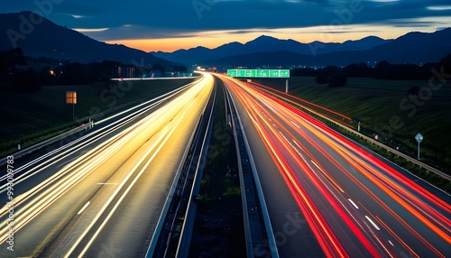 Twinkling Stars Above a Serene Nighttime Highway