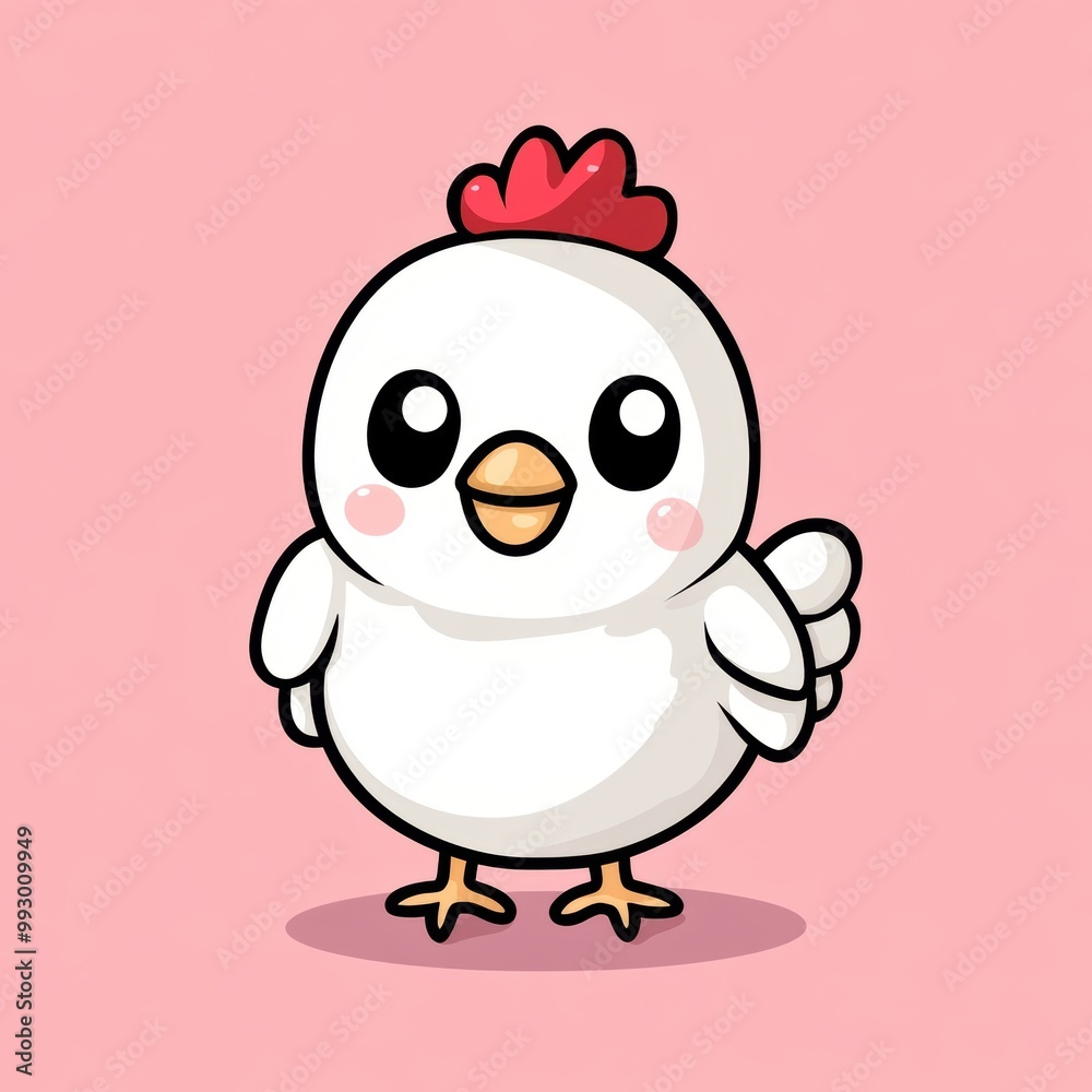 Fototapeta premium Cute Cartoon Chicken.
