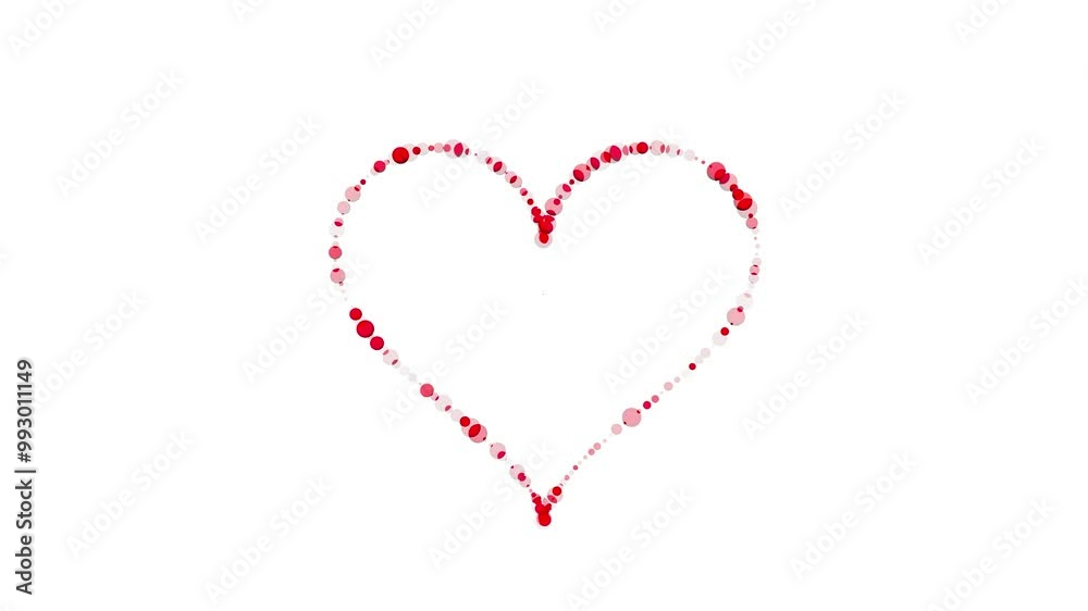 Pulsating Red Heart on White Background Pulsating Red Heart on White Background