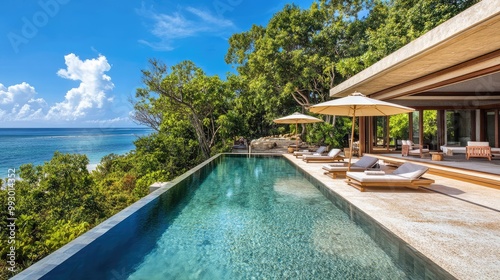 Secluded beach villa with an infinity pool and uninterrupted views of a tranquil ocean