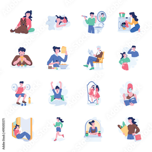 Latest Collection of People Lifestyle Flat Illustrations 

