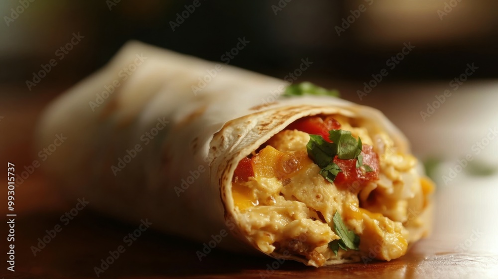 Breakfast Burrito Being Unwrapped in Slow Motion Breakfast Burrito Being Unwrapped in Slow Motion