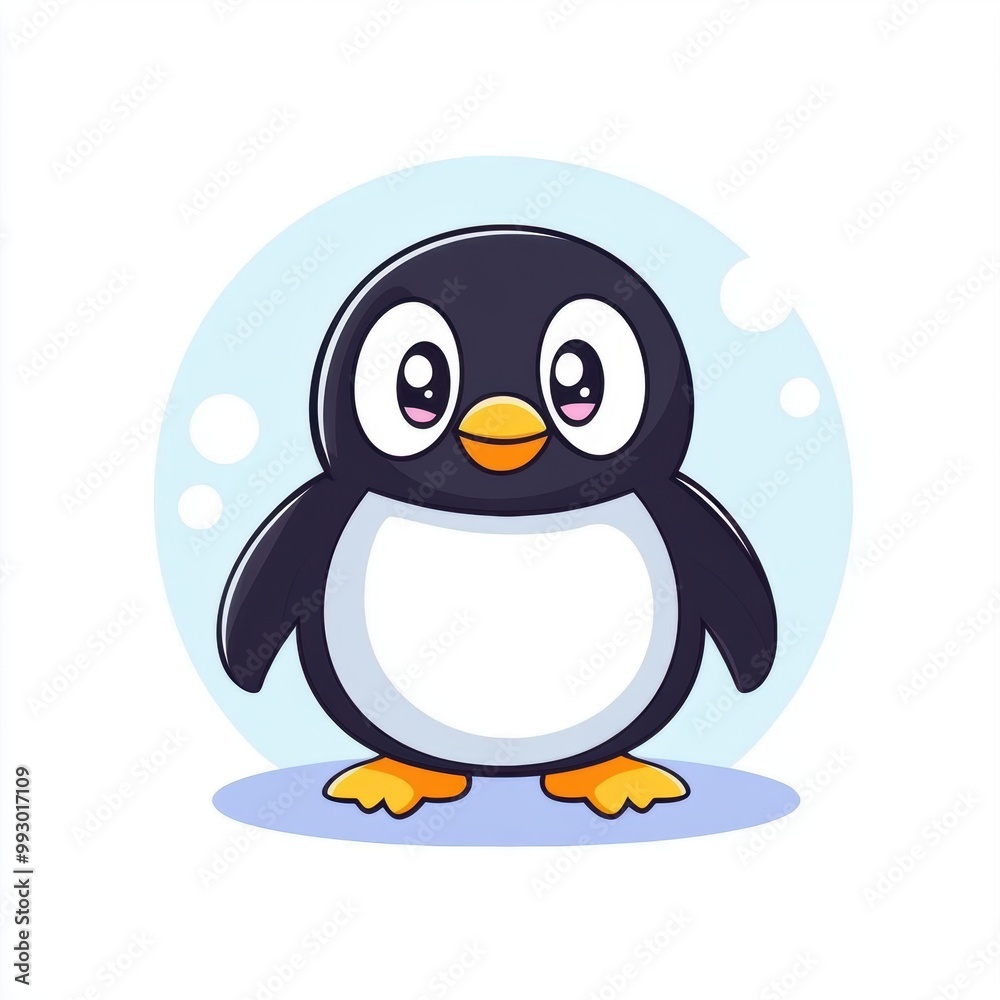 Obraz premium Cute Penguin Cartoon.