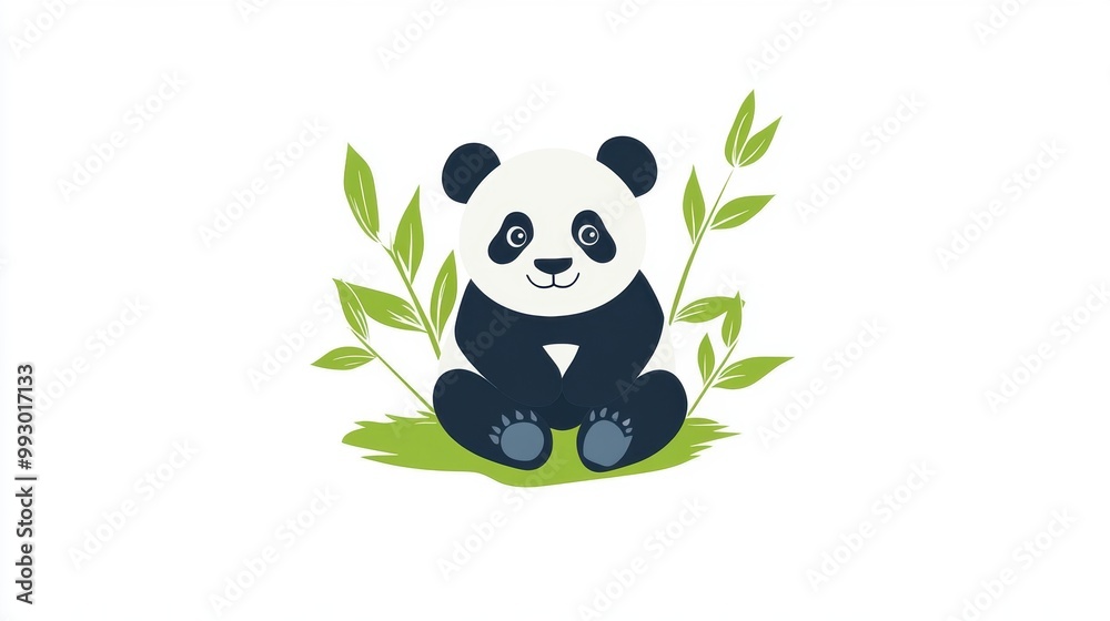 Naklejka premium Cute Panda.