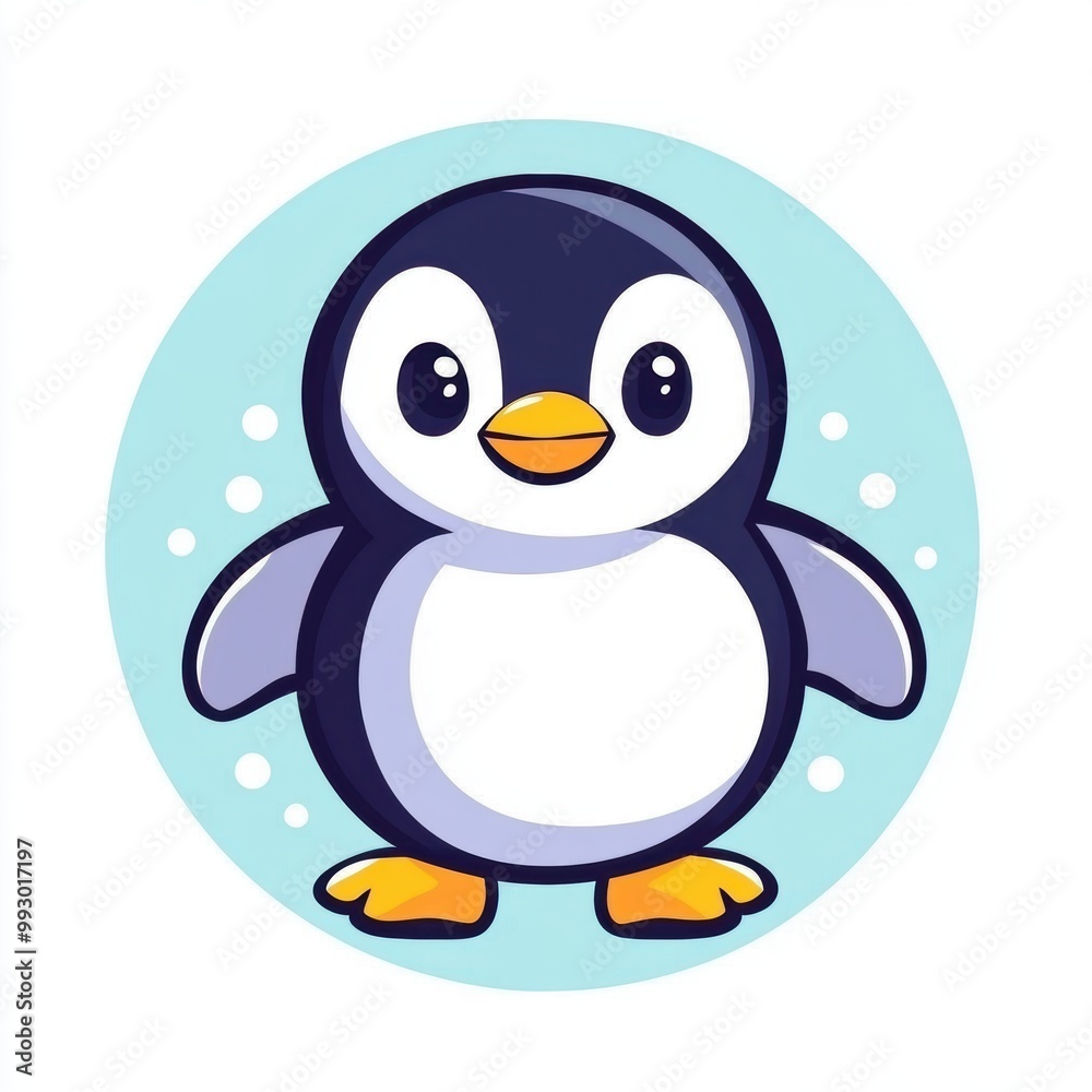 Obraz premium Cute Penguin Cartoon.