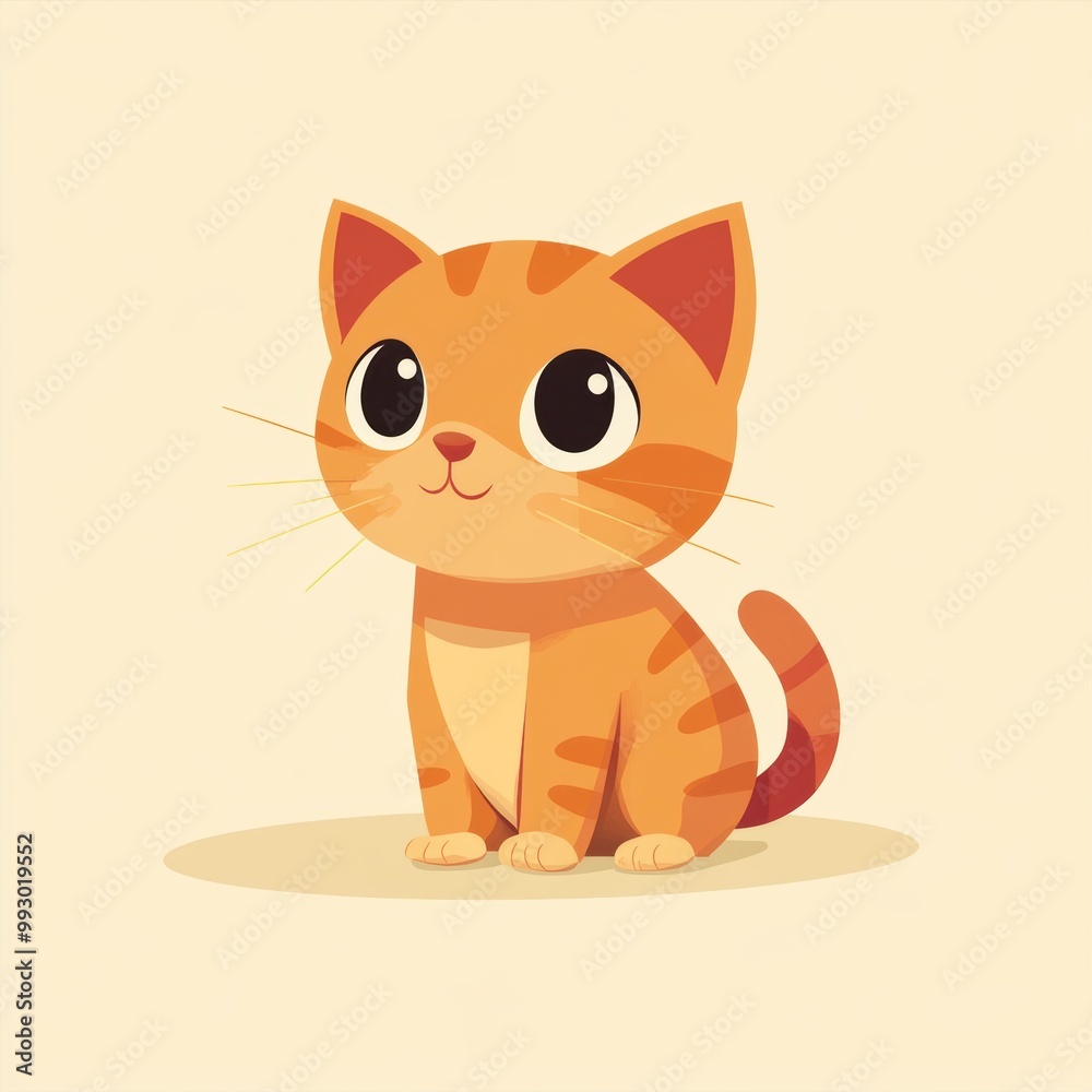 Fototapeta premium Cute Orange Kitten.