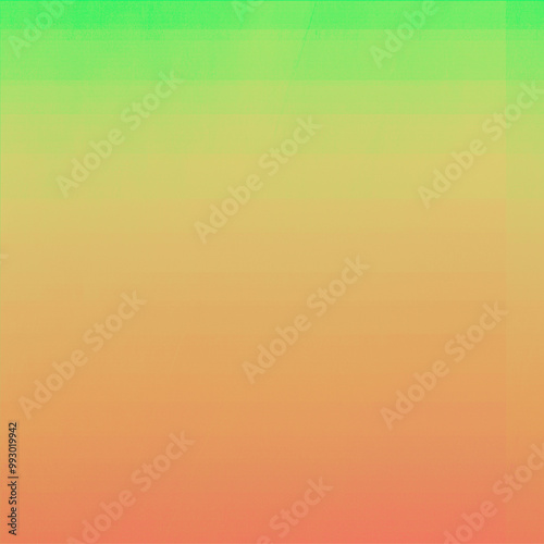 Smooth green to gradient orange square background with blank space for Your text or image, usable for social media, story, banner, poster, Ads, events, party, celebration, and various design works photo