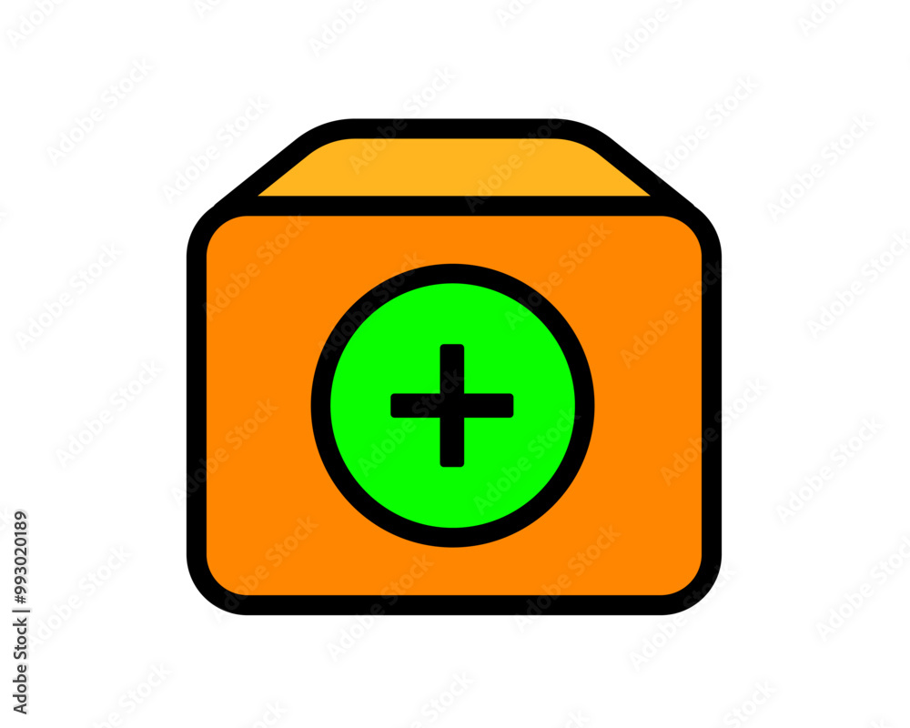 Illustration of adding a new product to the inventory or listing Illustration of adding a new product to the inventory or listing
