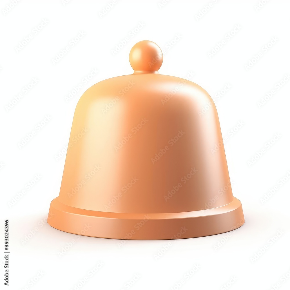 3D copper bell with a smooth finish, perfect for decor or use in hospitality settings. 3D copper bell with a smooth finish, perfect for decor or use in hospitality settings.