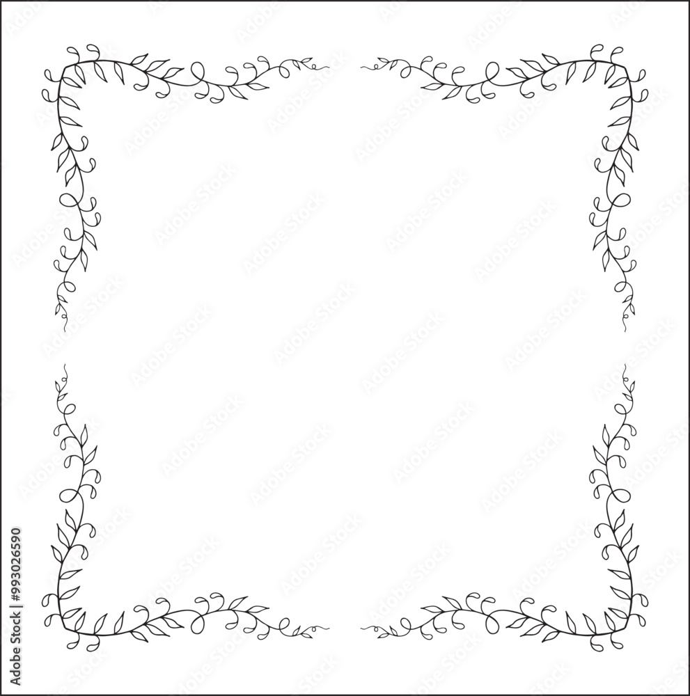 Black and white floral frame with bluebell flowers, bluebells decorative corners for greeting cards, banners, business cards, invitations, menus. Isolated vector illustration.
Black and white floral frame with bluebell flowers, bluebells decorative corners for greeting cards, banners, business cards, invitations, menus. Isolated vector illustration.