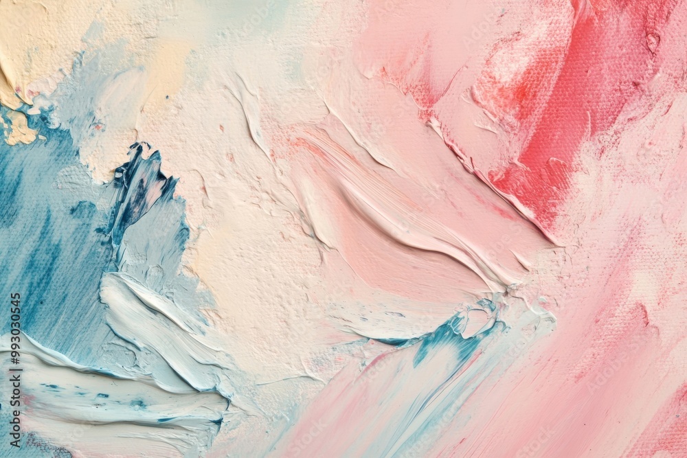 Naklejka premium Softly colored abstract art backdrop ideal for textured wallpaper, designs, prints, and diverse forms highlighting natural oil paint finish and excellent detail quality