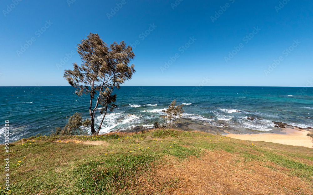 Scenic Coastal Landscape of Caloundra Coastal walk, Moffat Headland and Surrounding Beaches, Sunshine Coast, Queensland