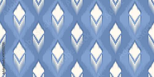 Ethnic ikat seamless pattern.beautiful pattern. folk embroidery,bohemian style,aztec geometric art print.ethnic ikat abstract art.Seamless fabric. Ikat design for fabric, carpet, wallpaper, clothing.