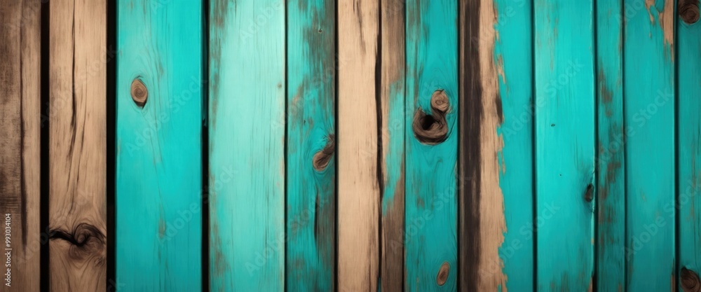 Old Grungy Cyan and Dark Brown Rustic Wood Texture Background Old Grungy Cyan and Dark Brown Rustic Wood Texture Background