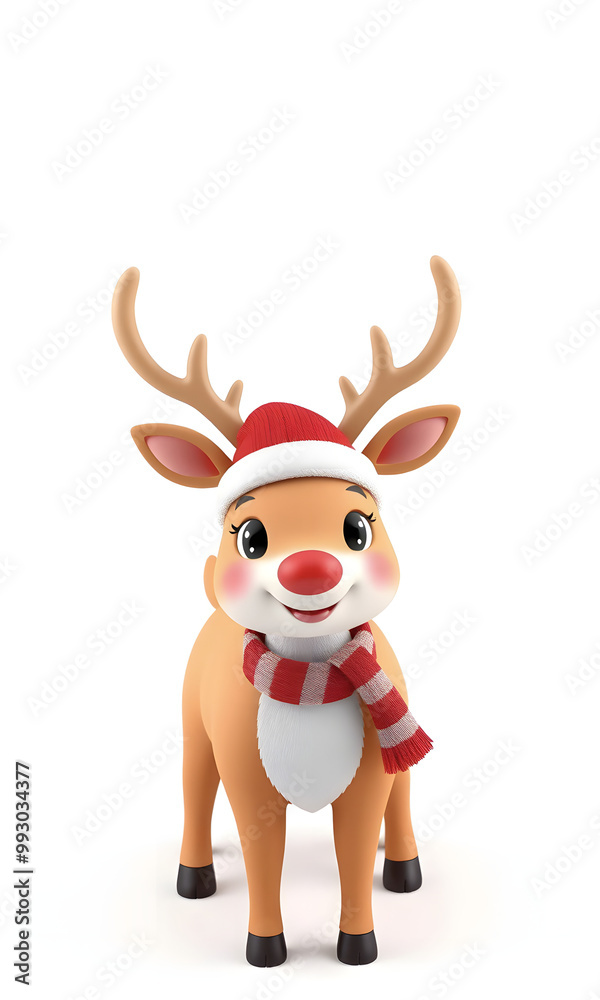 Adorable Christmas deer holiday hero 3D icon in minimalist style, cute design, solid background, red and white gradient, high quality, detailed and expressive model. Adorable Christmas deer holiday hero 3D icon in minimalist style, cute design, solid background, red and white gradient, high quality, detailed and expressive model.