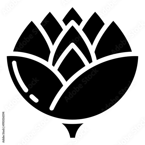 artichoke glyph vector icon