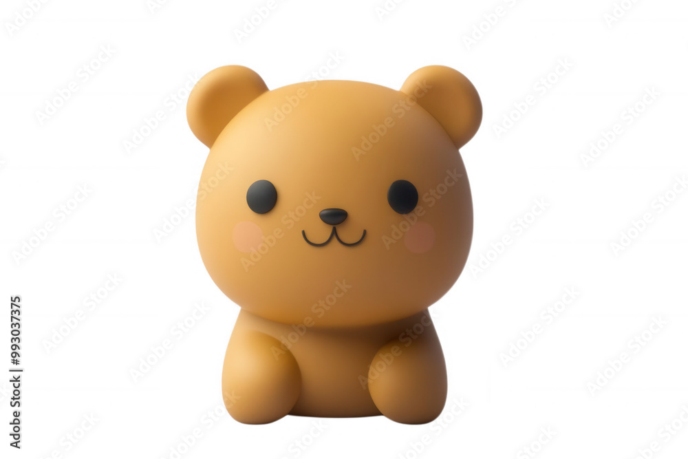 Cute, cartoon-style teddy bear, isolated on transparent or white background Cute, cartoon-style teddy bear, isolated on transparent or white background