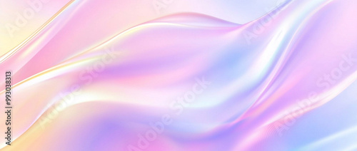 Wallpaper Mural Holographic pastel colors create dreamy and ethereal background, perfect for various design projects. soft waves and gradients evoke sense of tranquility and creativity Torontodigital.ca