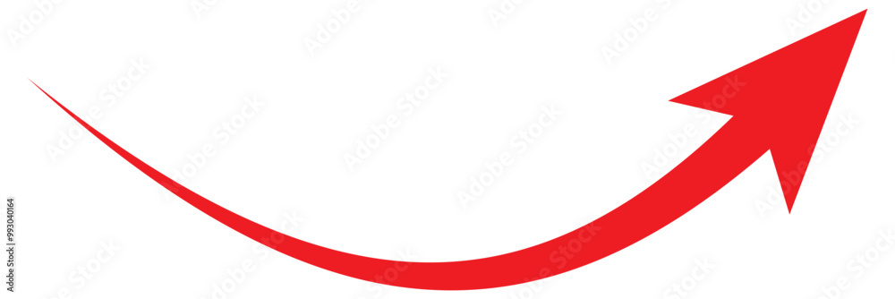 Straight and curved long arrow vector icon Straight and curved long arrow vector icon