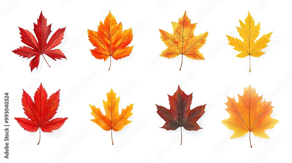 Illustrations of the beautiful maple leaves falling from the trees,generated with AI. Illustrations of the beautiful maple leaves falling from the trees,generated with AI.
