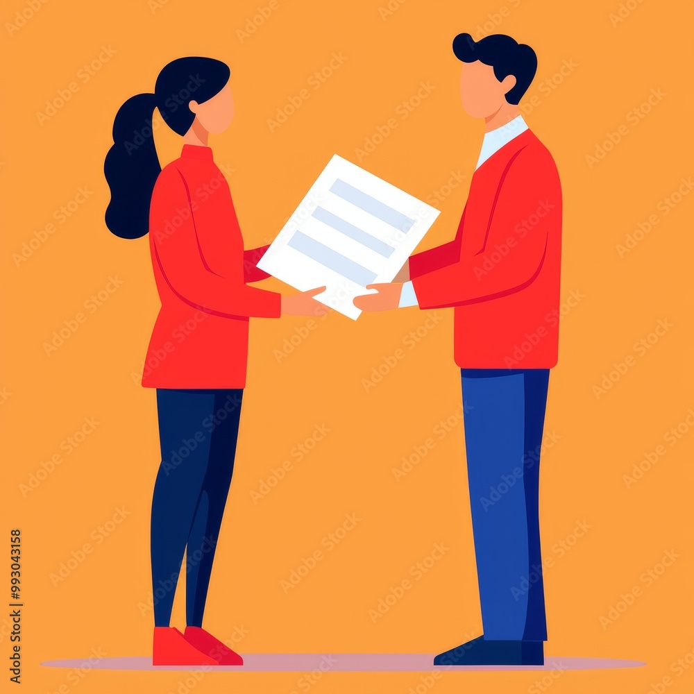 Businesspeople Handing Over Document Agreement Contract Deal Businesspeople Handing Over Document Agreement Contract Deal