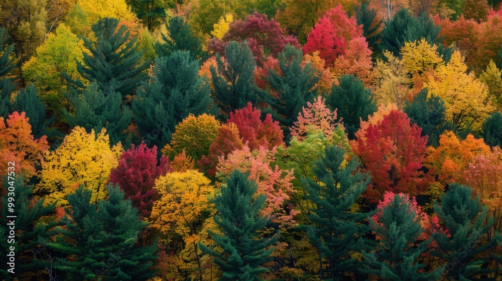 Vibrant Autumn Forest, a captivating woodland scene filled with a diverse array of trees showcasing a stunning tapestry of colorful foliage in rich hues of red, orange, and gold Vibrant Autumn Forest, a captivating woodland scene filled with a diverse array of trees showcasing a stunning tapestry of colorful foliage in rich hues of red, orange, and gold