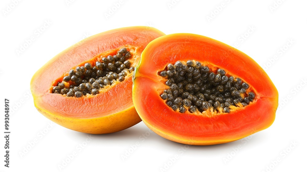 Papaya fruit isolated on white background Papaya fruit isolated on white background