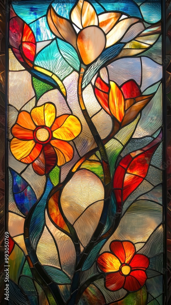 Vibrant Intricate Stained Glass Window Design Vibrant Intricate Stained Glass Window Design