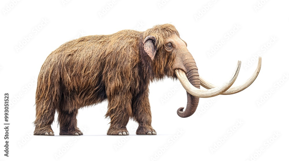 Obraz premium mammoth isolated on white background 