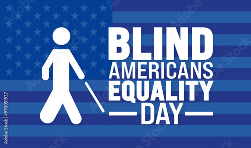 Blind Americans equality day background or banner design template is observed every year in October. Holiday concept. Template for card, poster, placard, template. eps 10