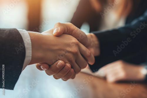 Handshake in a professional setting photo