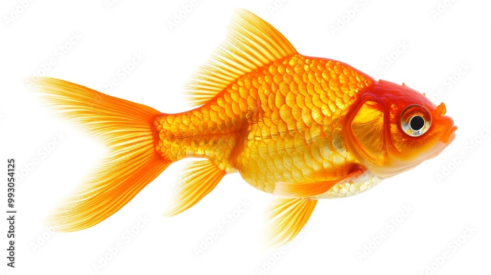 Goldfish animal isolated on a white background Goldfish animal isolated on a white background