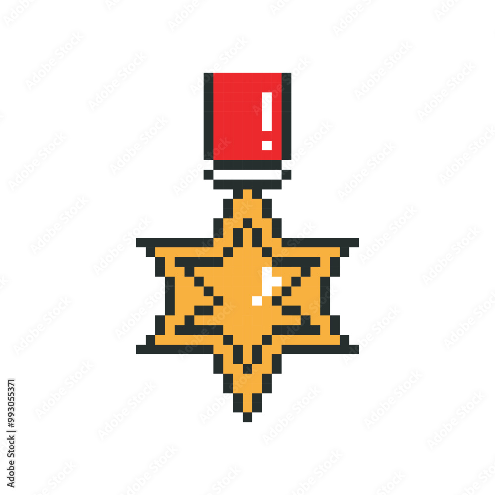 Obraz premium Medal Pixel Icon