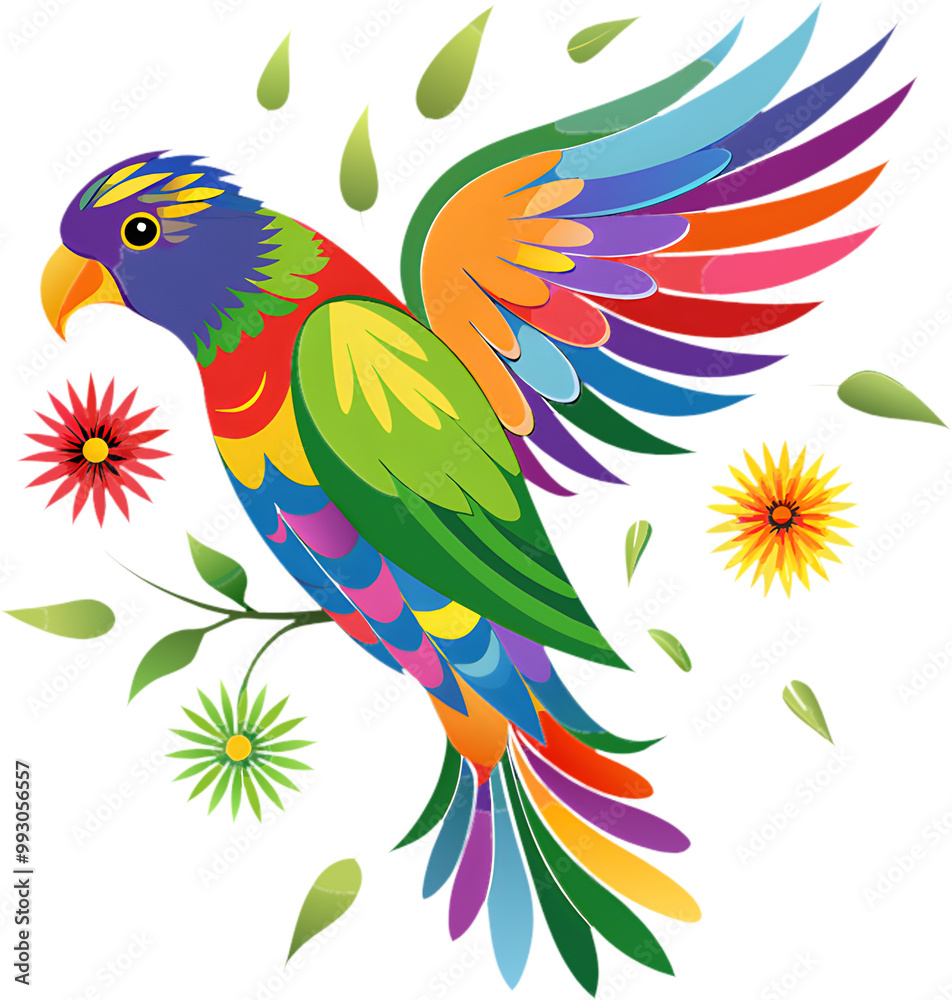 Cheerful Rainbow Lorikeet Art for Unique Creations. Cheerful Rainbow Lorikeet Art for Unique Creations.