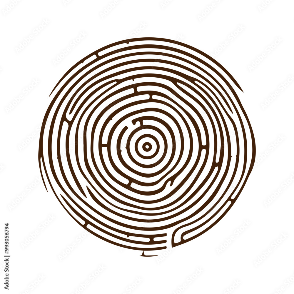 Hand drawn tree ring wood circle vector flat design Hand drawn tree ring wood circle vector flat design