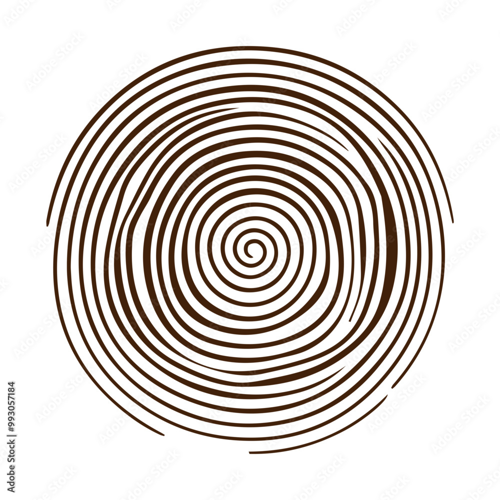 Hand drawn tree ring wood circle vector flat design Hand drawn tree ring wood circle vector flat design