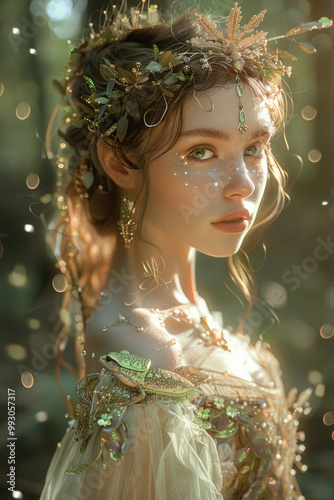 The Frog Princess from Russian folklore, in her mystical transformation from a frog into a beautiful princess