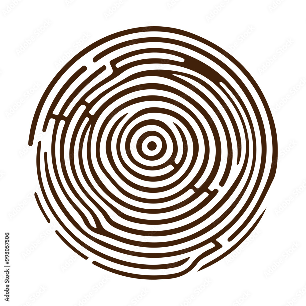 Hand drawn tree ring wood circle vector flat design Hand drawn tree ring wood circle vector flat design