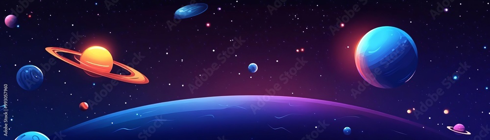 Aliens landing on Earth flat design, top view, outer space theme, animation, Splitcomplementary color scheme Aliens landing on Earth flat design, top view, outer space theme, animation, Splitcomplementary color scheme