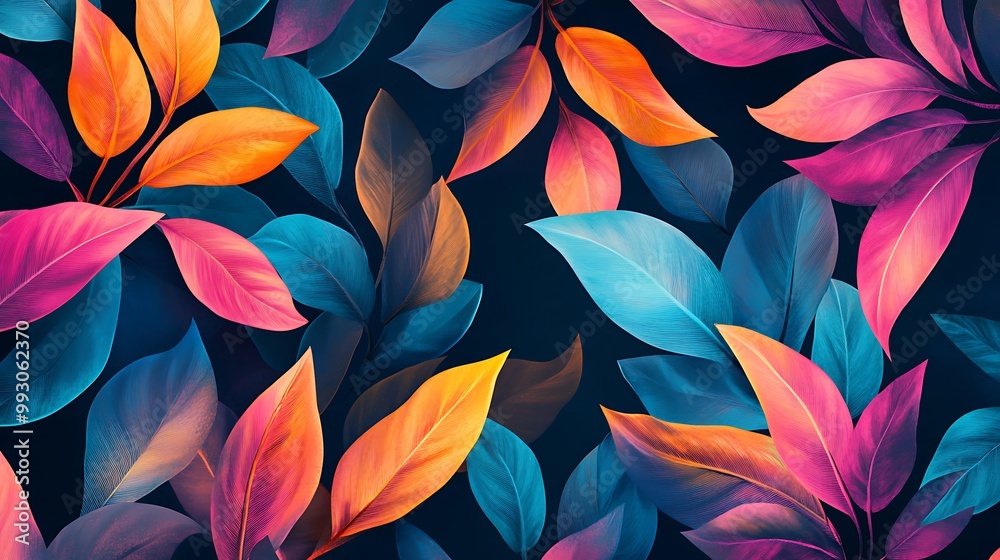 Vibrant Green Foliage Closeup with Textured Leaves in Natural Light and Detailed Vein-generative ai Vibrant Green Foliage Closeup with Textured Leaves in Natural Light and Detailed Vein-generative ai