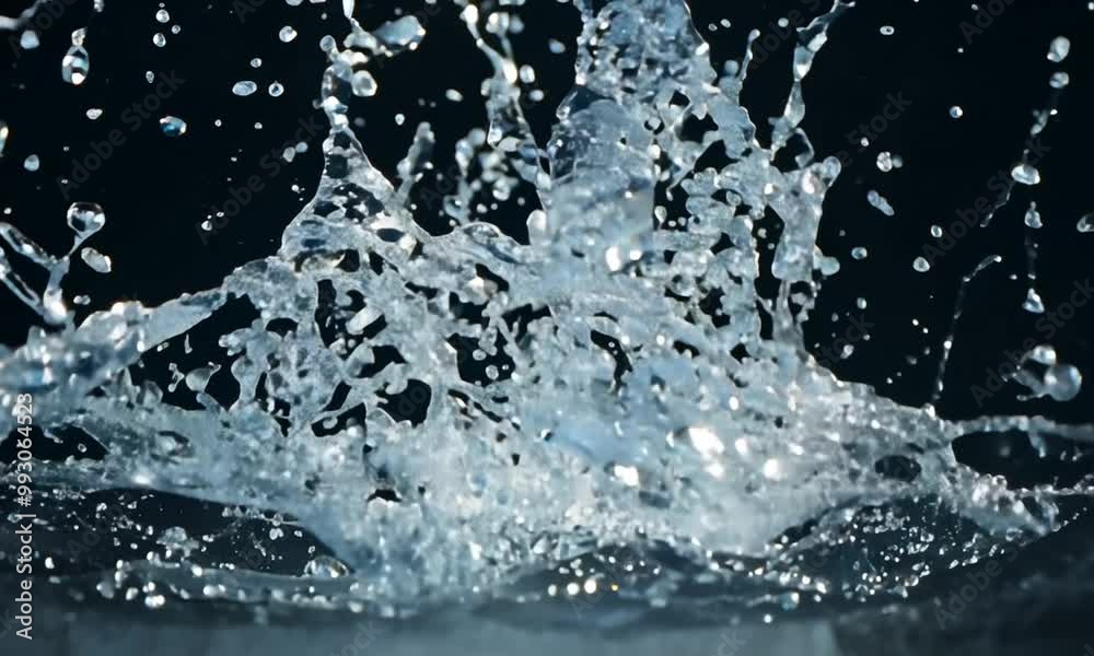 water splash isolated on black background water splash isolated on black background