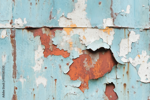 Painted Metal Wall with Rusty Texture
