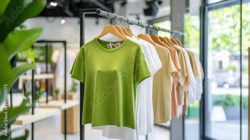 Modern Apparel Display in Stylish Clothing Store